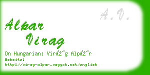 alpar virag business card